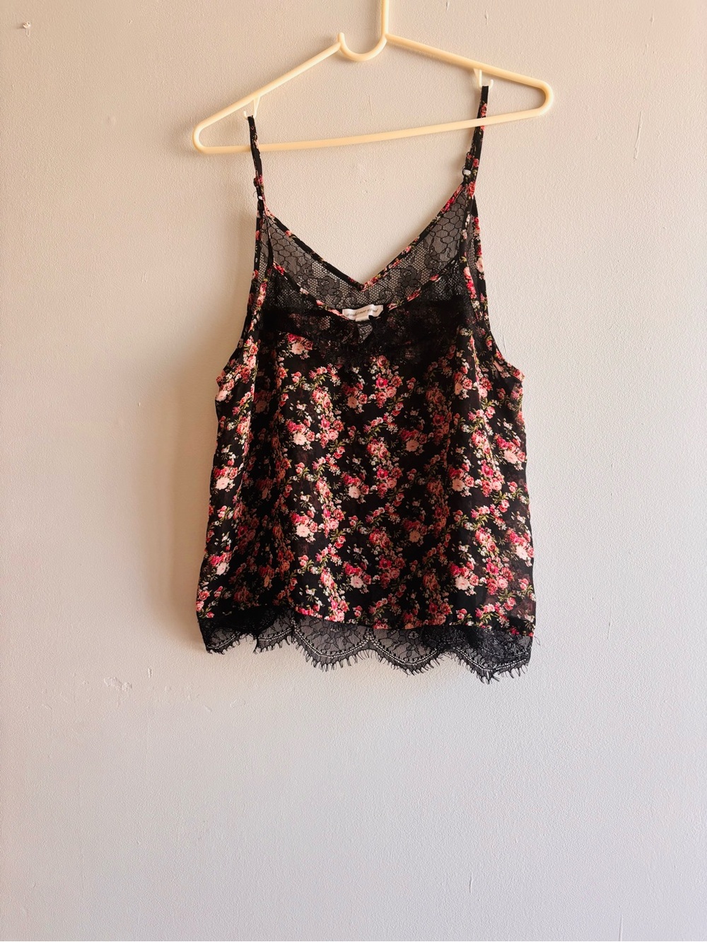 Ambiance Women's Sleeveless Sheer  Tank Top Size M Floral Boho Festival Summer